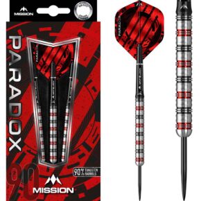 Misaladejuegos Dardos Mission Paradox M1 Straight Negro Rojo Electro 90% 21g D1563 - Imagen 3