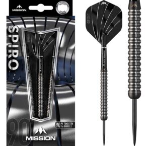 Misaladejuegos Dardos Mission Spiro M1 Graphite PVD Negro 90% 23gr D1502 - Imagen 3