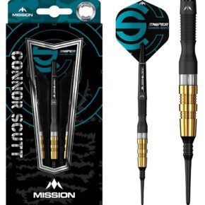 Misaladejuegos Dardos Mission Connor Scutt Sniper Negro Dorado 95% 20g D1593 - Imagen 3