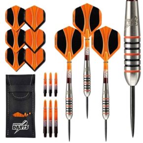 Misaladejuegos Dardos Perfect Darts Solarfox 3 Torpedo Negro Naranja 90% 22g D3551