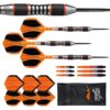 Misaladejuegos Dardos Perfect Darts Solarfox 4 Knurled Negro Naranja 90% 26g D3554 - Imagen 3