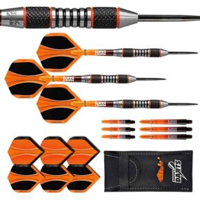 Misaladejuegos Dardos Perfect Darts Solarfox 4 Knurled Negro Naranja 90% 26g D3554 - Imagen 3