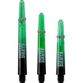 Misaladejuegos Cañas Perfectdarts Dos Tonos Negro Verde Intermedia S1202