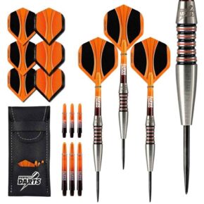 Misaladejuegos Dardos Perfect Darts Solarfox 1 Scallop Negro Naranja 90% 22g D3545