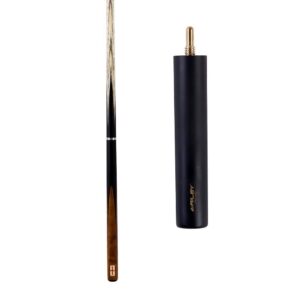 Misaladejuegos Taco de Snooker Riley 3 piezas 3/4 Madera exótica negra/marrón 145cm 9.5mm 17-19oz RES-9UK