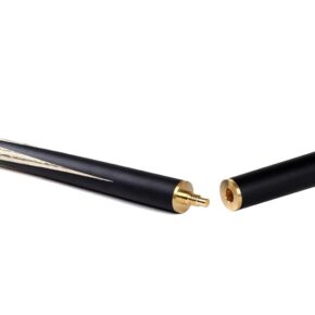 Misaladejuegos Taco de Snooker Riley 3 piezas 3/4 Madera Negra/Marrón 145cm 9.5mm 17-19oz RES-2UK - Imagen 2