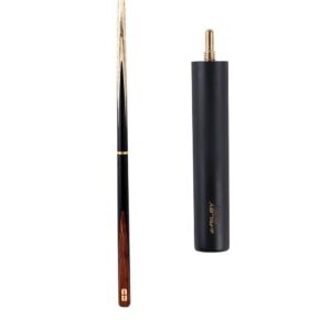 Misaladejuegos Taco de Snooker Riley 3 piezas 3/4 Madera Negra/Marrón 145cm 9.5mm 17-19oz RES-2UK