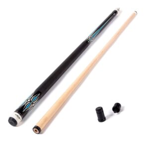 Misaladejuegos Taco de billar americano Riley Centurion Negro y Azul con agarre de cuero 13mm 20oz W-P6C-20oz