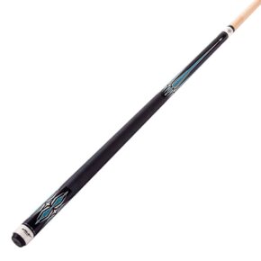 Misaladejuegos Taco de billar americano Riley Centurion Negro y Azul con agarre de cuero 13mm 19oz W-P6C-19oz - Imagen 4