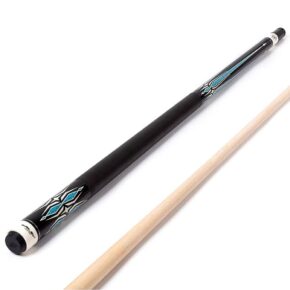 Misaladejuegos Taco de billar americano Riley Centurion Negro y Azul con agarre de cuero 13mm 19oz W-P6C-19oz - Imagen 7