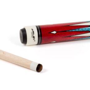 Misaladejuegos Taco de billar americano Riley Centurion Rojo con agarre de cuero 13mm 21oz W-P4C-21oz - Imagen 2
