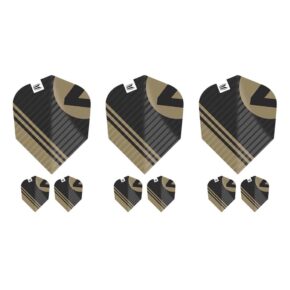 Misaladejuegos Plumas Target Chicane Pro.Ultra Black Flights (3 Sets) Ten-X Shape Mini 337221