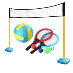 Misaladejuegos Juego 3 en 1 de Exterior para niños. Voliebol, Tenis y Bádminton 4792