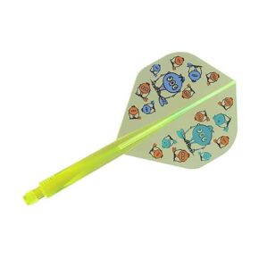 Misaladejuegos Plumas Condor Axe Standard G.T Monster Amarillo M 27.5mm 3 Uds.