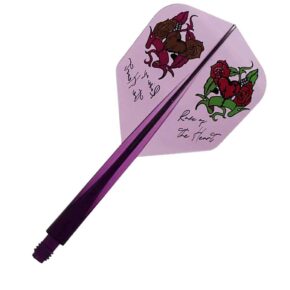 Misaladejuegos Plumas Condor Axe Rose of the heard Shape Clear Purple S 21.5m 3 Uds.