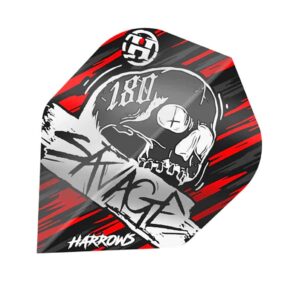 Misaladejuegos Plumas Harrows Darts Flights Savage Red Silver  HF8500