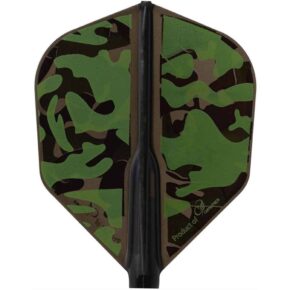Misaladejuegos Plumas Fit Flight Series Liquid Camo A Shape D-Black - Imagen 2