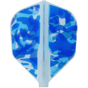 Misaladejuegos Plumas Fit Flight Series Liquid Camo C Shape Blue - Imagen 2