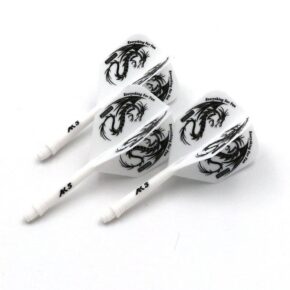 Misaladejuegos Plumas Cuesoul Flights AK5 Shape L Blanca Dragon Pattern  CSAK-5JL2-L