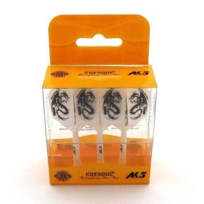 Misaladejuegos Plumas Cuesoul Flights AK5 Shape S Blanca Dragon Pattern  CSAK-5JL2-S - Imagen 3