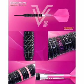 Misaladejuegos Dardos Cuesoul Engine V5 Pink Hope Soft tip 90% 21g CSOPP-90R21K23 - Imagen 2
