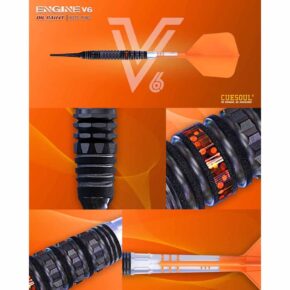 Misaladejuegos Dardos Cuesoul Engine V6 Orange Hope Soft tip 90% 18g CSOP-90R18K24 - Imagen 4