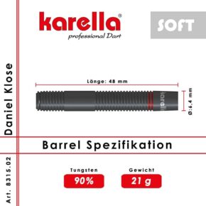 Misaladejuegos Dardos Karella Daniel Klose 90% 21g 8315.02 - Imagen 5