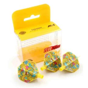 Misaladejuegos Plumas Flights Darts Cuesoul Tero AK4 Graffiti Amarillo