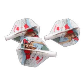 Misaladejuegos Plumas Flights Darts Cuesoul Tero AK4 Girl Skate White