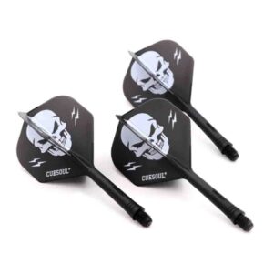 Misaladejuegos Plumas Cuesoul Flights AK5 Standard M Dartboard Skull Black