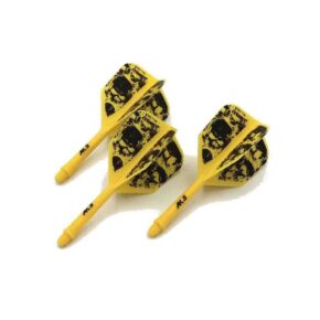 Misaladejuegos Plumas Cuesoul Integrate Flights AK5 Shape S Amarilla Skeleton Pattern