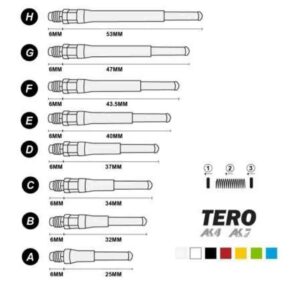 Misaladejuegos Cañas Shaft Cuesoul Tero Flights White H 53mm  AK7 - Imagen 3