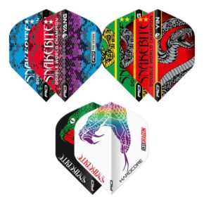 Misaladejuegos Plumas Flights Red Dragon Snakebite Yin Yang 2 sets 6 plumas  X859