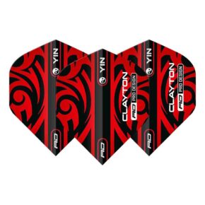 Misaladejuegos Plumas Flights Red Dragon Jonny Clayton Yin Yang Rojo Verde 1 sets 3 plumas  TF2971 - Imagen 2