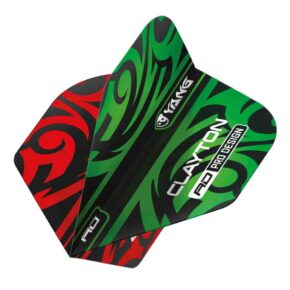 Misaladejuegos Plumas Flights Red Dragon Jonny Clayton Yin Yang Rojo Verde 1 sets 3 plumas  TF2971