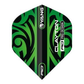 Misaladejuegos Plumas Flights Red Dragon Jonny Clayton Yin Yang Rojo Verde 1 sets 3 plumas  TF2971 - Imagen 3