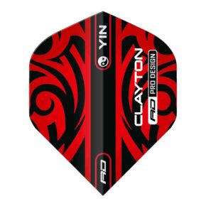 Misaladejuegos Plumas Flights Red Dragon Jonny Clayton Yin Yang Rojo Verde 1 sets 3 plumas  TF2971 - Imagen 4