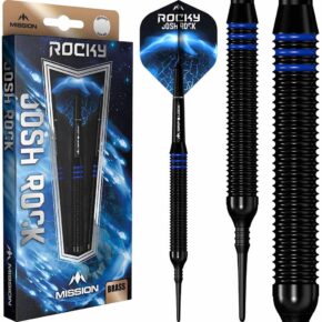 Misaladejuegos Dardos Mission Rocky Josh Rock Negro Azul Brass18g  D1684-MI001413 - Imagen 3