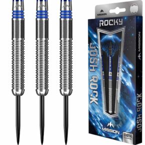 Misaladejuegos Dardos Mission Josh Rock The Rock Plata Azul 80% 23g D1680-M001409 - Imagen 3
