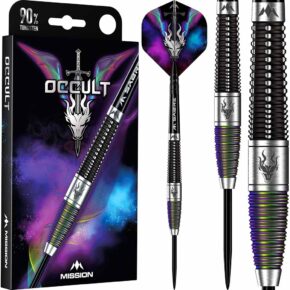Misaladejuegos Dardos Mission Occult Steel PVD Negro Coral 90% 25gr D1646 - Imagen 4