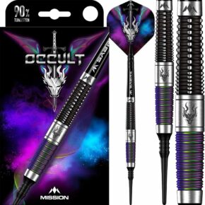 Misaladejuegos Dardos Mission Occult Soft PVD Negro Coral 90% 18gr D1647-M001319 - Imagen 2