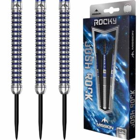 Misaladejuegos Dardos Mission Josh Rock The Rock Plata Azul 95% 22g M001405-D1676 - Imagen 3