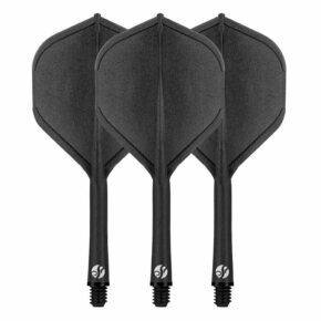 Misaladejuegos Plumas Shot Darts Deck System Negra   Corta 62.2 mm 50306