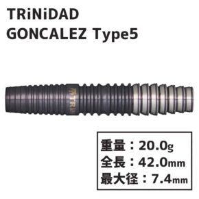 Misaladejuegos Dardos Trinidad Darts Gonzalez Type 5 P.Plastico 90% 20g - Imagen 3
