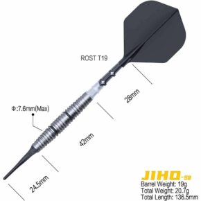 Misaladejuegos Dardos Cuesoul Jiho S8 Steel tip 90% 19g - Imagen 2