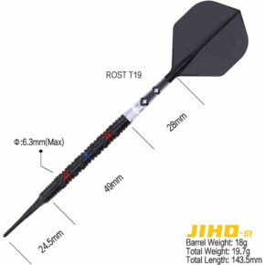 Misaladejuegos Dardos Cuesoul Jiho S1 Soft tip 90% 20g - Imagen 5