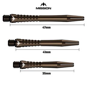Misaladejuegos Cañas Mission Aluminio Atom Shaft Bronce 41mm M001419 - Imagen 3