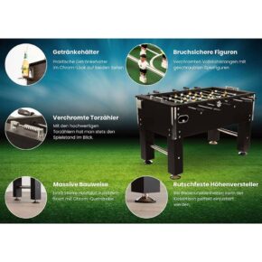 Misaladejuegos Futbolin Profi Soccer Deluxe Negro Jugador Plastico  5245.02 - Imagen 7
