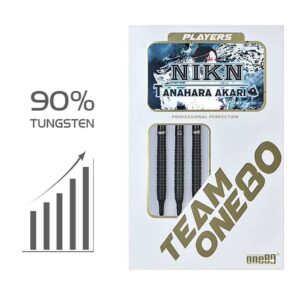 Misaladejuegos Dardos One80 Akari Tanahara Signature Black 17.5gr 90% 9477 - Imagen 4