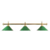 Misaladejuegos Lámpara Billar 3 Tulipas Laton Verde + 3 Bobillas Led Blanco - Imagen 2